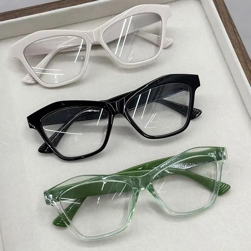 Fashion Cat Eye Anti Blue Light Reading Glasses Men Women Ultra Light Transparent Retro Small Frame Presbyopia Eyeglasses