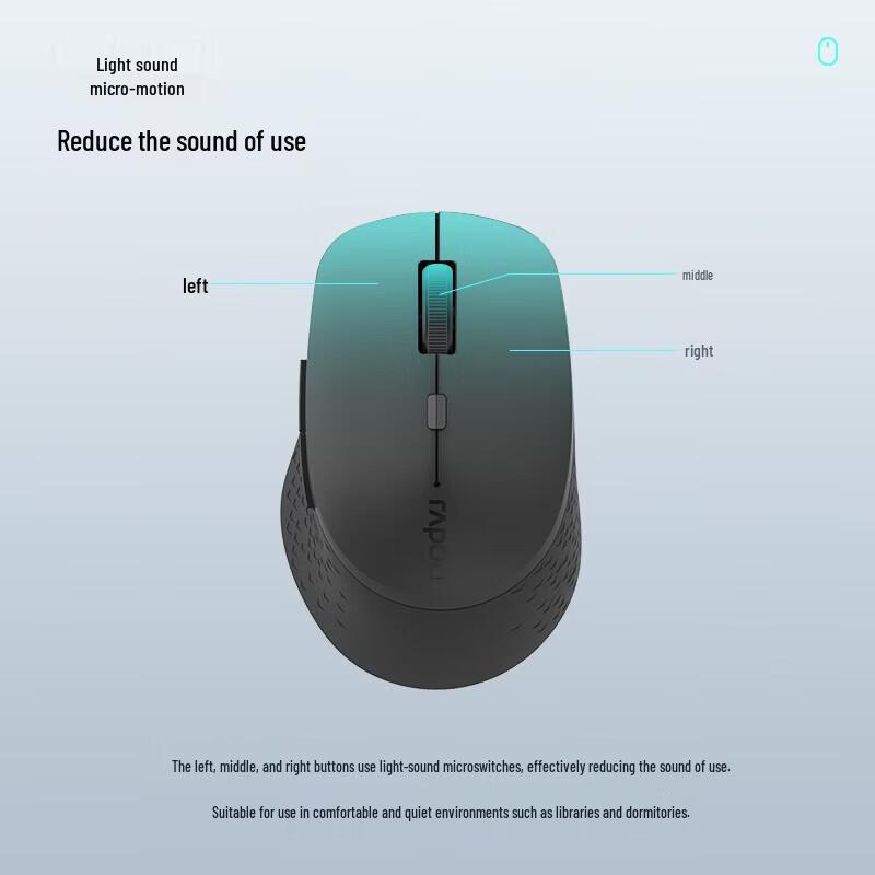 Rapoo M300L Multi-mode Wireless Bluetooth Ergonomic Mouse