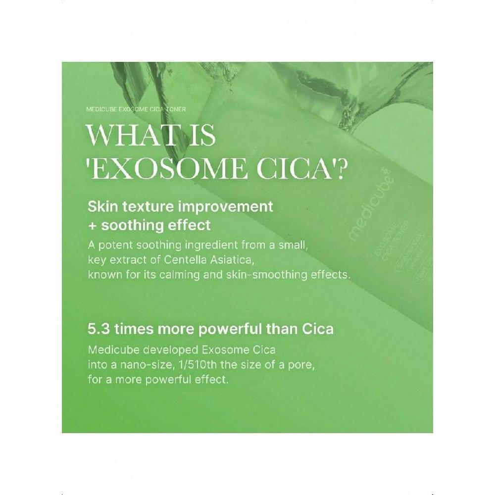 Medicube Exosome Cica Toner 210ml | Daily Soothing Toner With Exosome Cica, Heartleaf, Tea Tree, 12 Kinds Of Cica | Low Irritation, Sebum Care