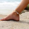Fashion Shell Anklet Bracelets Beaded Foot Chain Boho Sea Beach Flower Foot Ankle Bracelet for Women and Teen Girls