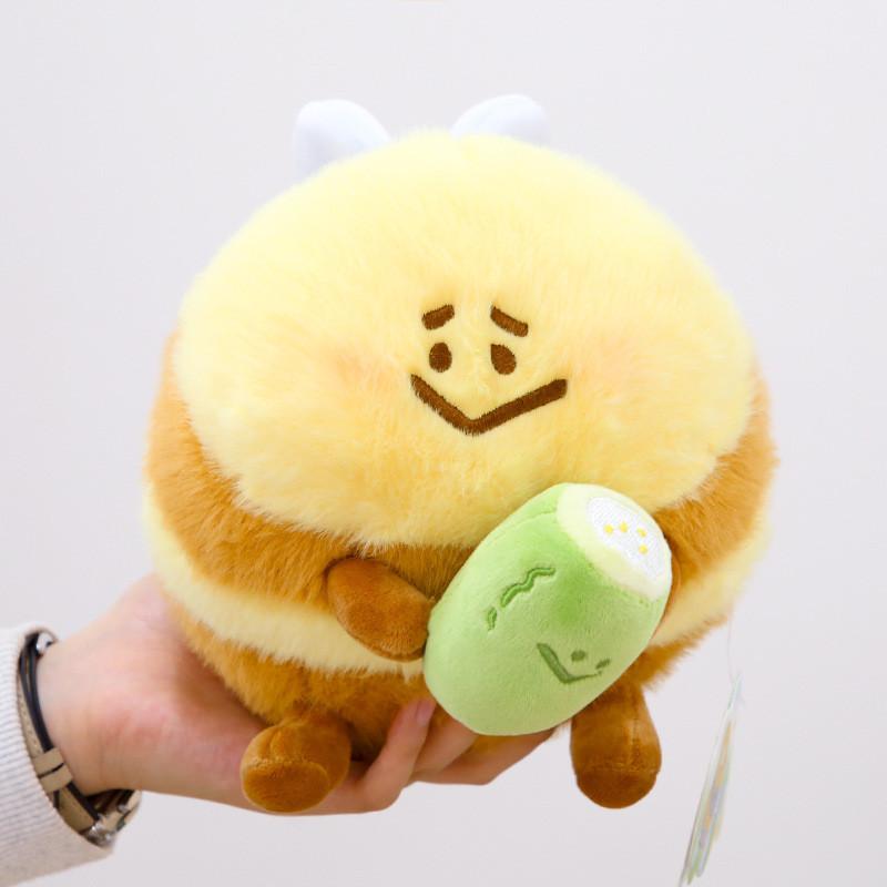 Cute Creative Bee Plush Toy Soft Pp Cotton Stuffed Animal Doll For Kids 20cm