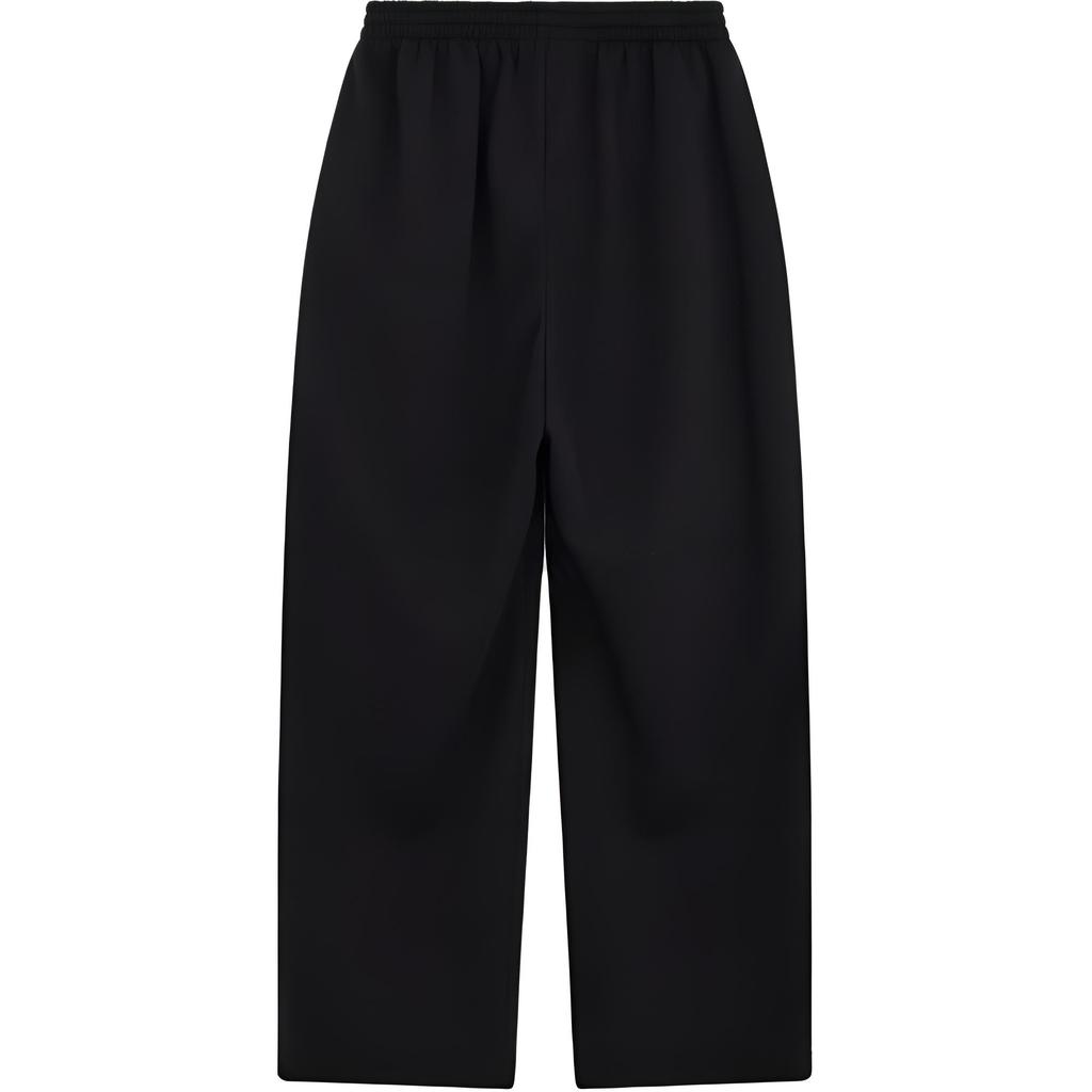We11done FW24 Pearl Logo Plain Knit Straight Leg Casual Pants Women bottoms Black WD-TA3-24-707-U-BK