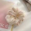 Elásticos de cabelo macios e românticos para mulheres com design exclusivo de camada dupla e charme e beleza elegantes de organza