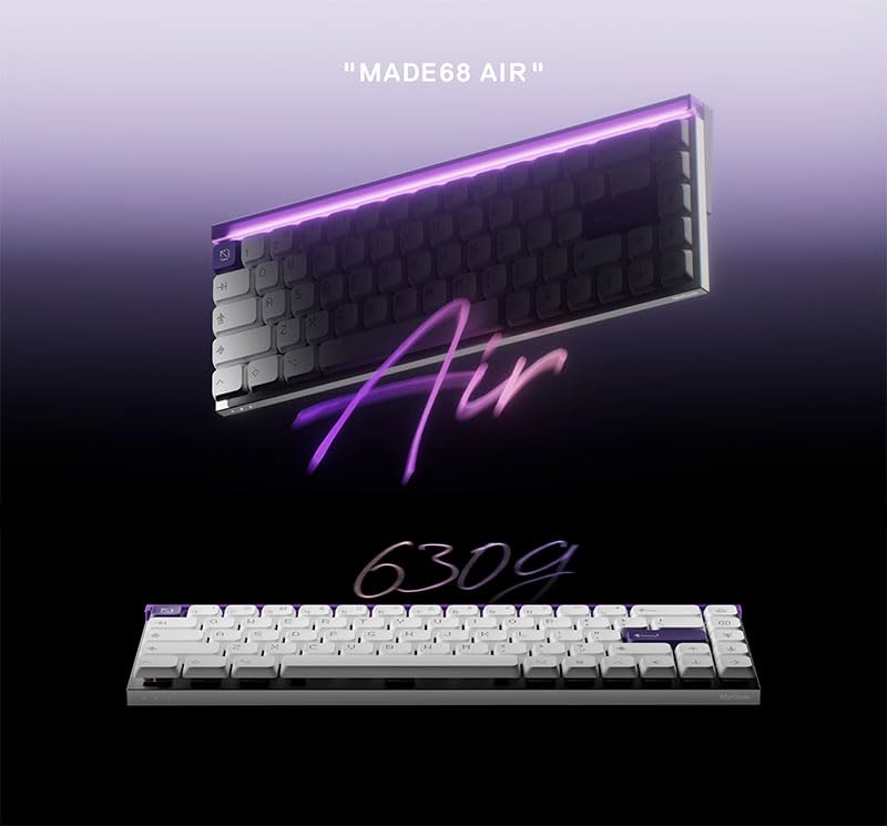 MADE68 AIR English Layout Wired USB Connection 8000Hz Rapid Trigger Compatible Low Profile Magnetic TTC KOM Mini Switch HE Magnet Tenkeyless 68 Keys