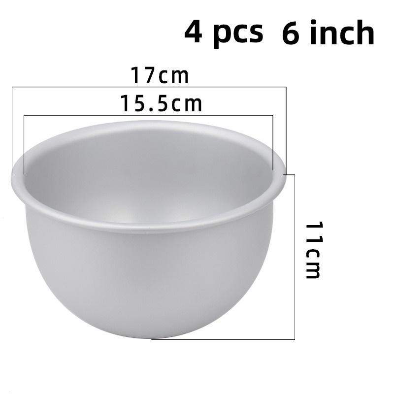 4pcs or 2 Pcs Set Round Bath Bomb Molds Aluminum Alloy Ball Sphere Bath Bomb Mold Cake Baking Pastry Mould DIY Bathing Tool