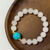 Women Beaded Bracelet 10mm Round Beads Stretch Bracelets Handmade Natural Stone Bangle DIY Jewelry Gifts