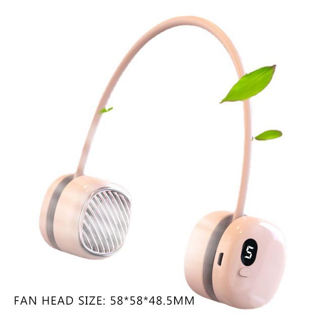 

Портативный шейный вентилятор с цифровым ЖК-дисплеем и безлопастным вентилятором 3000 мАч с зарядкой через USB Ventilatore Portatile розовый