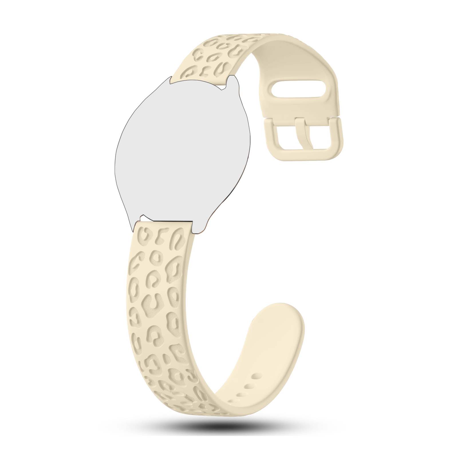 

2025 20mm Leopard Silicone Strap Engraved Band For Garmin Venu Sq 2 / Forerunner 645 245 158 55 165 Music / Active 5 20mm слоновая кость