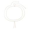 BEPAN Hip Hop Fashion Metal Double Layer Chain Sexy Pants Chain Body Chain Imitation Crystal Fashion Sexy Adjustable Waist Chain