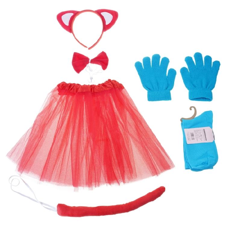 Halloween Cosplay Accessory Cats Tail Headband Gloves Socks Bowtie for Boy Girl Masquerade Christmas Halloween Cosplay