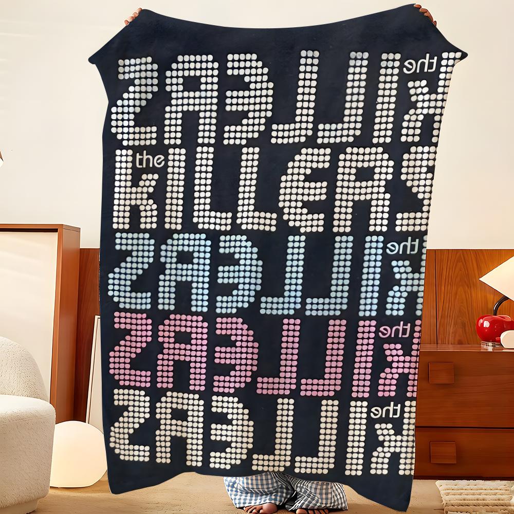 Music T-The K-Killers Throw Flannel Throw Blanket, Lightweight Cozy, Durable Washable cute Cool