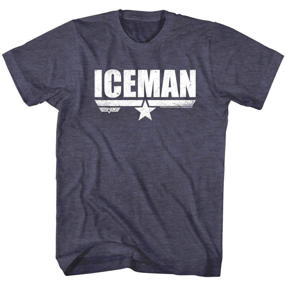Top Gun Iceman Pilot Callsign Mens T Shirt Kazansky Val Kilmer Fighter Navy Blue M