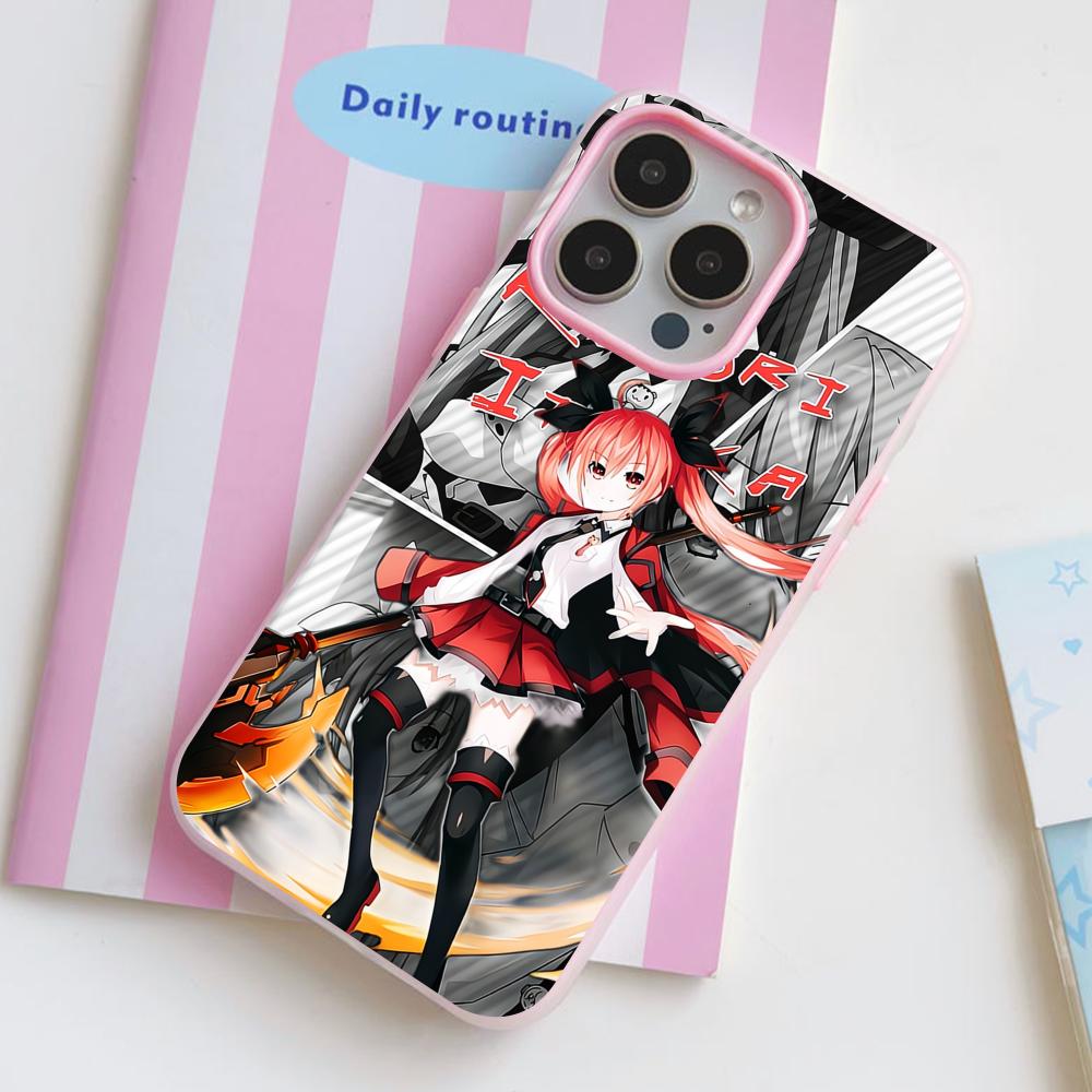 Date a Live Kotori Itsuka Jelly Double layer Pink Mobile Phone Case for iPhone 17 16 15 14 13 12 11 Air Pro Max Plus Protective
