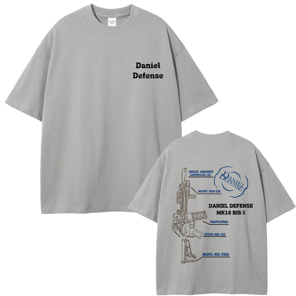 Daniel Defense MK18 Graphic T Shirt Male Fashion Casual Soft Cotton T-shirts Men Women Vintage Oversized Crewneck Short Sleeve