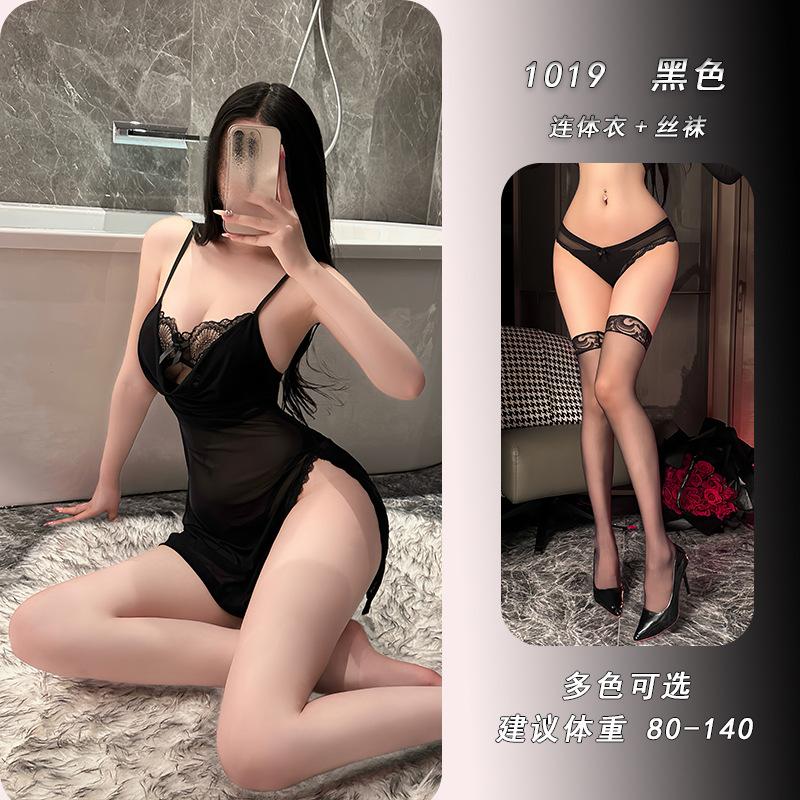 Sexy plus size perspective dating robe sexy sex pajamas pure perspective lace nightdress flirting sex underwear