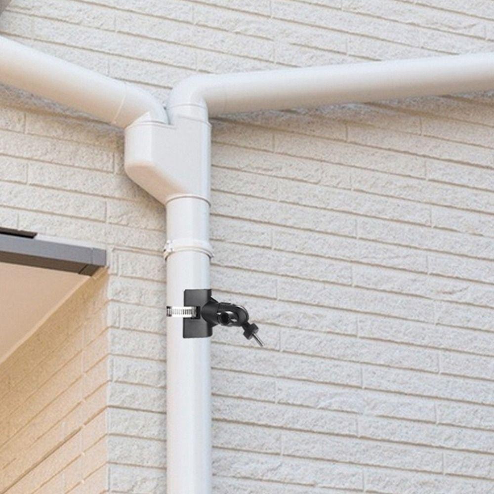 Metal Clamp Camera Pole Mount Bracket Plastic Pipe Mount Bracket for Arlo/Wyze/Eufy Cam Wall Pipe
