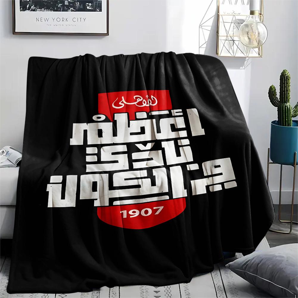 1 Stück Alahly Print Flanelldecke, Hohe Qualität für alle Jahreszeiten, Heimdekoration, Wärme und Komfort, Perfekt für Weihnachtsgeschenke