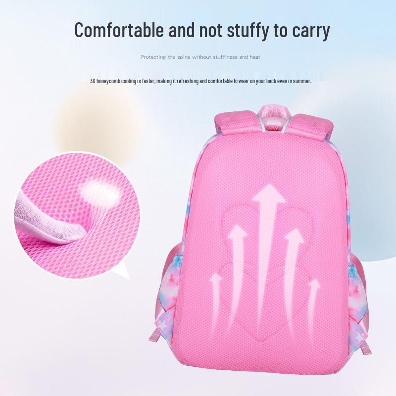 Korean Graffiti School Backpack Set: Waterproof, 3-Piece, Five-Pointed Star Design, Grades 1-6