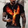 Phoenix T-Shirts 3D Printed Streetwear Men Women Fashion Oversized Short Sleeve O-Neck T Shirt Harajuku Male Tees Tops Clothing