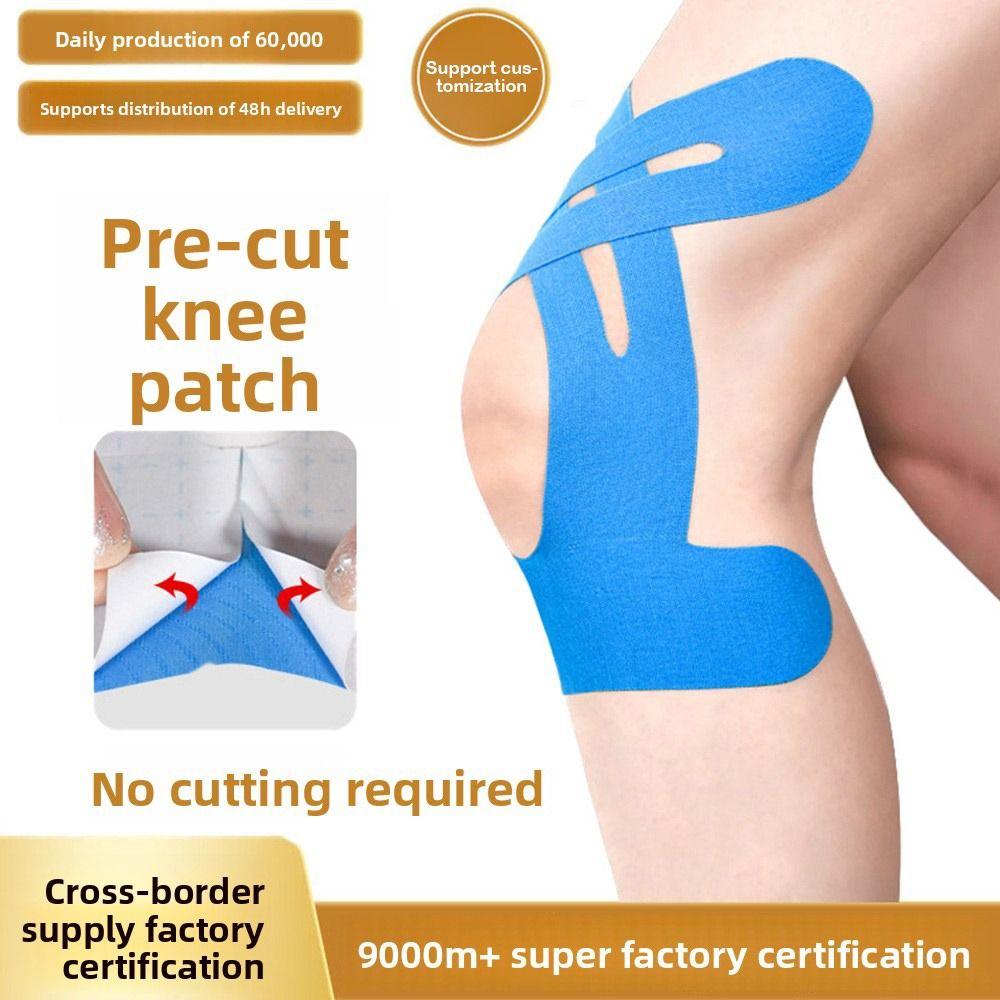 2 db Légáteresztő Előre vágott Kineziológiai Szalag Rugalmas Atlétikai Térdszalag Rugalmas Szalag Sportvédelem