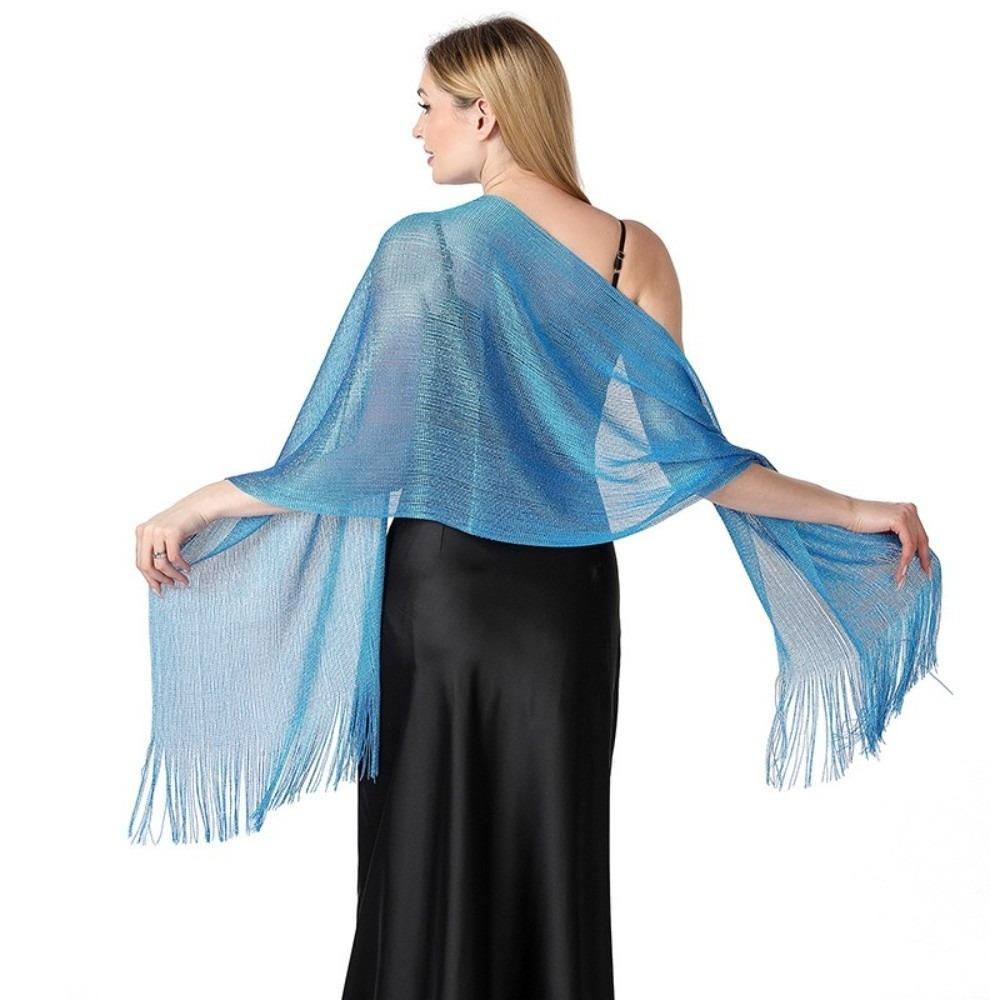Sun Protection Hollow Out Shawl Solid Color Thread Dresses Multifunction Hollow Out Scarf  Girl