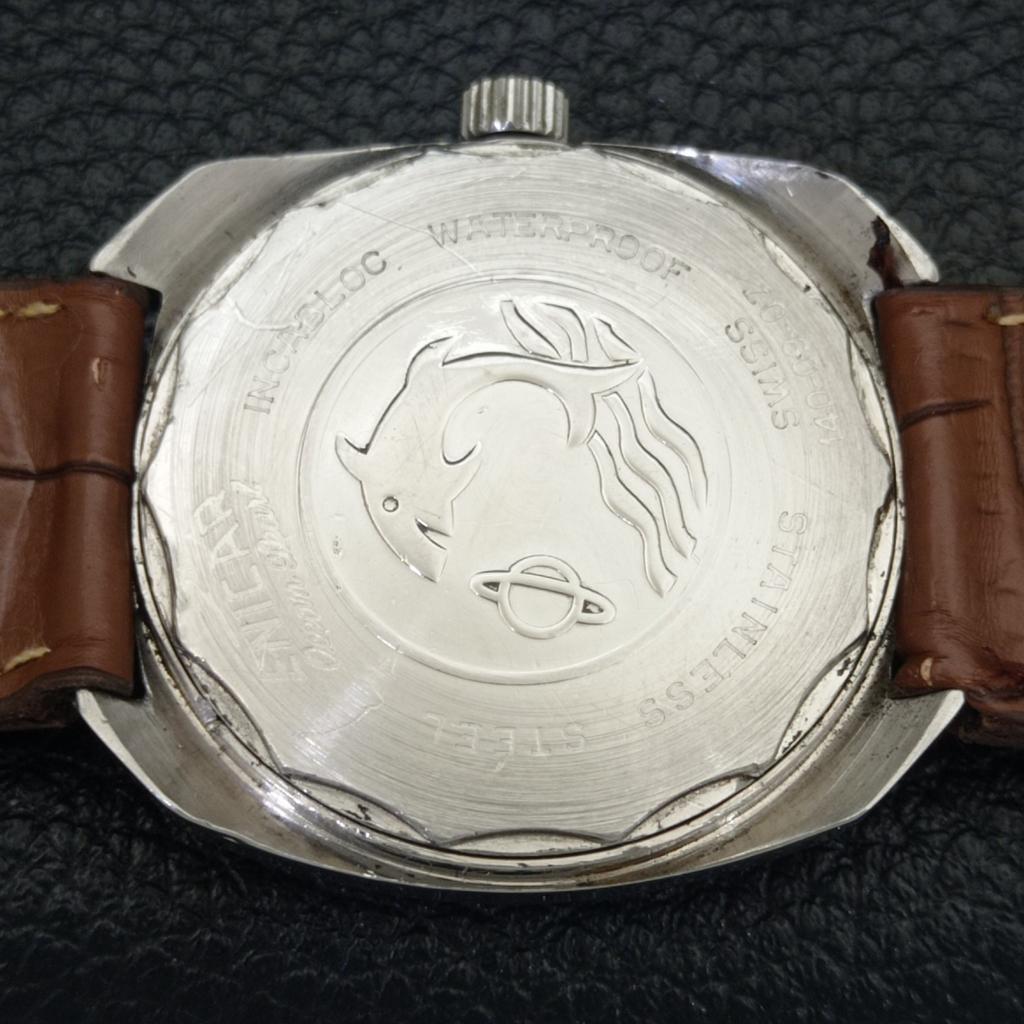 VINTAGE ENICAR STAR JEWELS HAND-WINDING SWISS MENS BEIGE DIAL WATCH A700137-5 R201-a700137