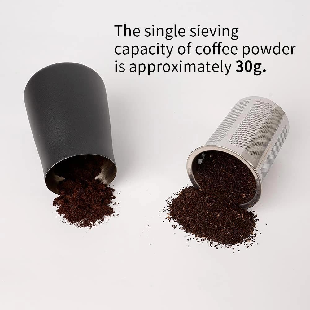 Peneira de café watchget 500um, coador de chá, filtro de pó de café, aço inoxidável, malha de precisão com tampa, acessórios de café, filtro sem açúcar, escorregão