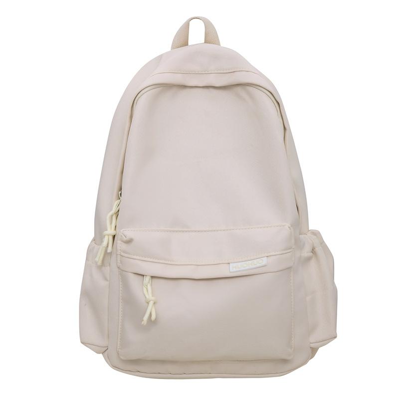 Teenage Backpack Solid Color Student Schoolbag Large Capacity Backpack