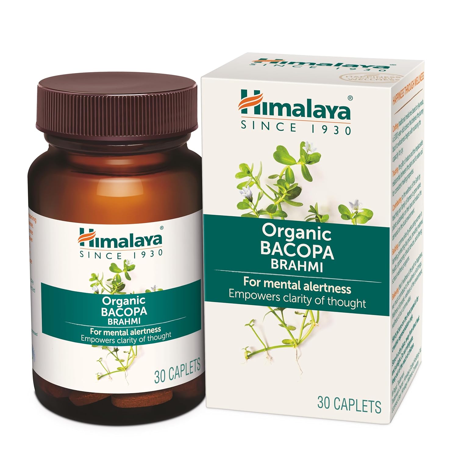 

Himalaya Organic Bacopa (Brahmi) I For Mental Alertness I Improves Memory Score by 30%* I 100% Natural I Pack of 3 X 30 Capletsp