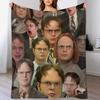 Dwight Schrute Photo Collage Throw Blanket All Season Soft Lightweight Blanket for Home