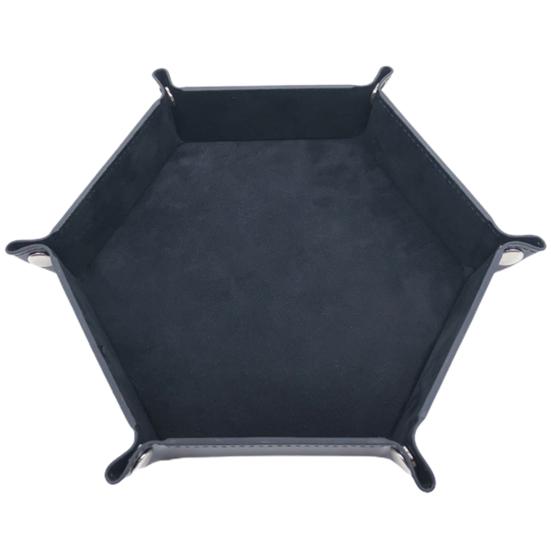 Storage Tray Foldable Large Capacity Faux Leather Assorted Dice Shape Organizer Holder Household Supplies