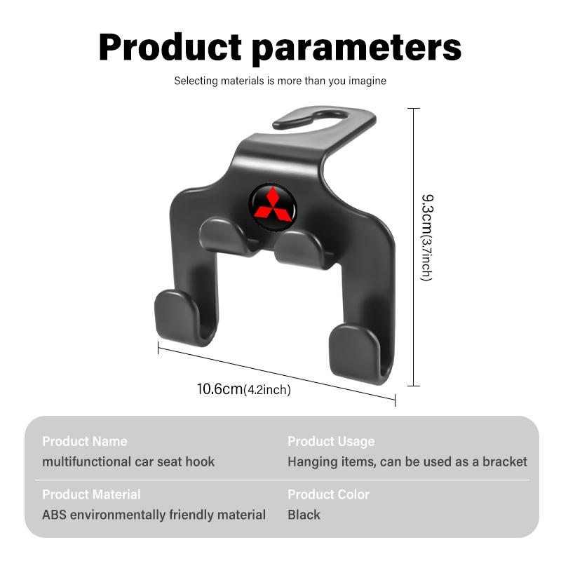 Für Mitsubishi Auto Universelle Sitzhaken Multifunktionaler Handy-Aufbewahrungshalter Outlander Pajero Sport Lancer EX ASX L200 Eclipse