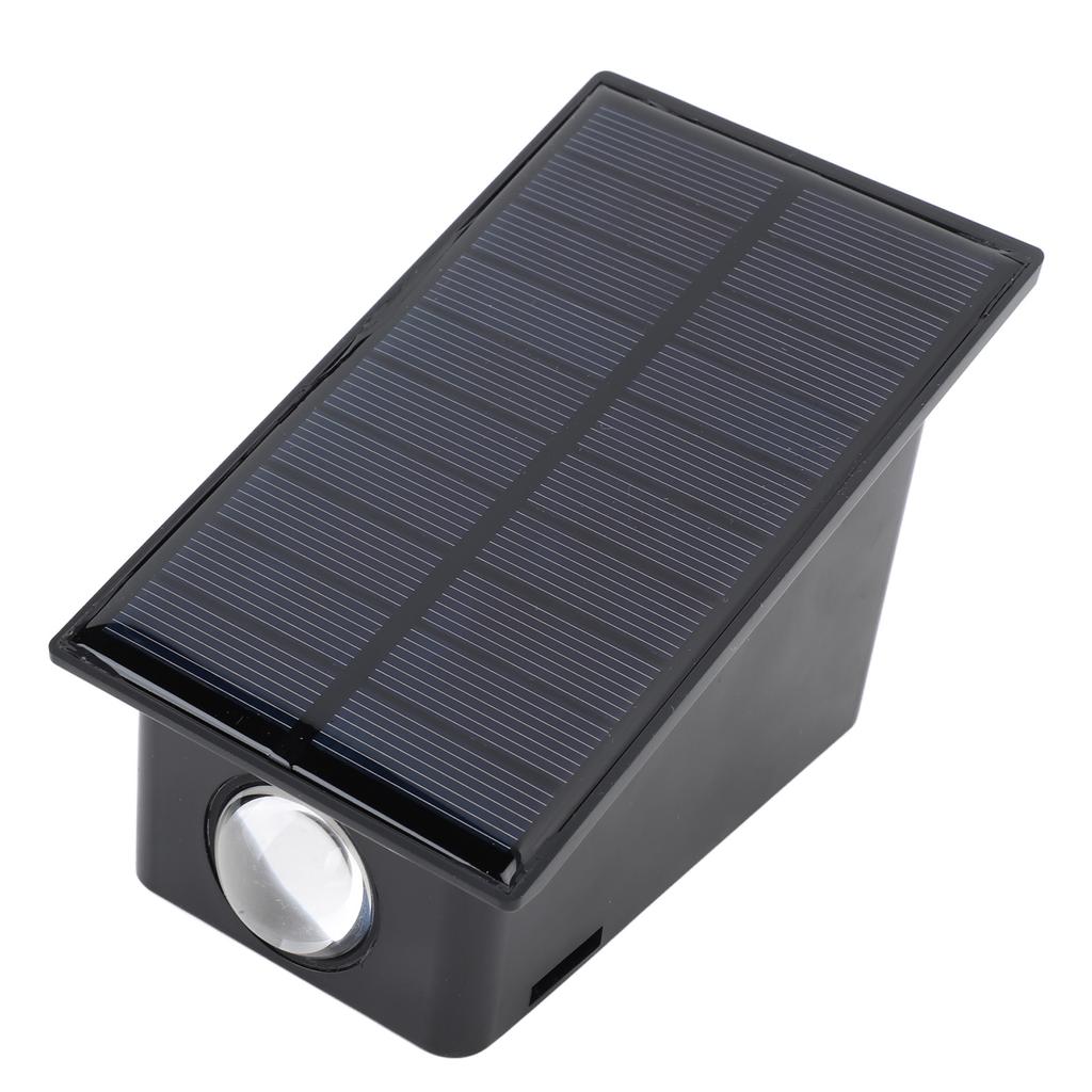 Solar Wall Lights Waterproof Decorative Outdoor Up and Down Fence Light for Yard Garden Warm Light