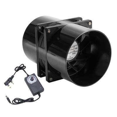 Vysokoprůtokový 12V ventilační dmychadlový ventilátor s odnímatelným ABS krytem pro pěstební stany, chlazení serverů a DIY aplikace