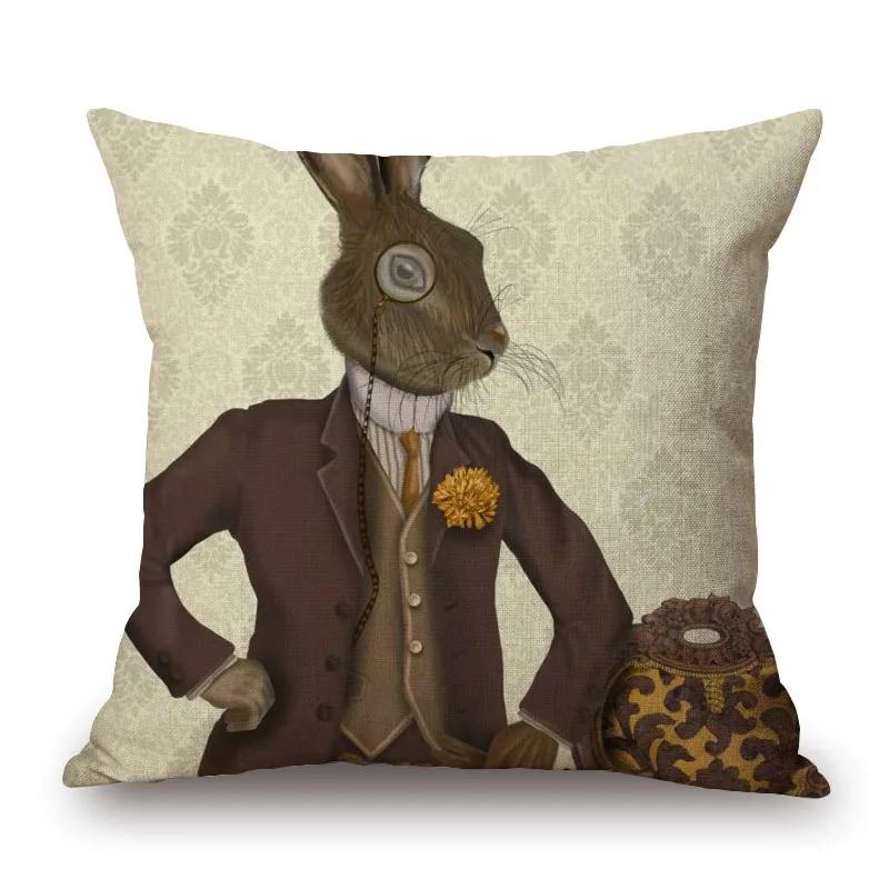 Home Decoration Sheep Rabbit Dog Cushion Cover Cute Animal Pillowcase Cartoon Sofa