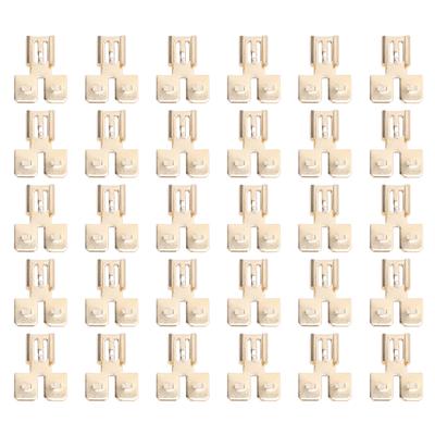 Double Piggyback Spade Connector Set Quick Disconnect Non Insulated Car Electrical 2 Way Wire