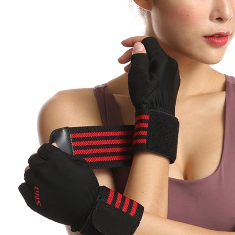 Gym Gloves Weight Lifting Training Gloves Men Women with Wrist Straps Support, Padded Full Palm Protections, Breathable