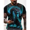 Summer Street Style Fashion Men's T-shirt Urban Everyday Casual Short-sleeved Top 3D Dragon Print Men's Outdoor T-shirt