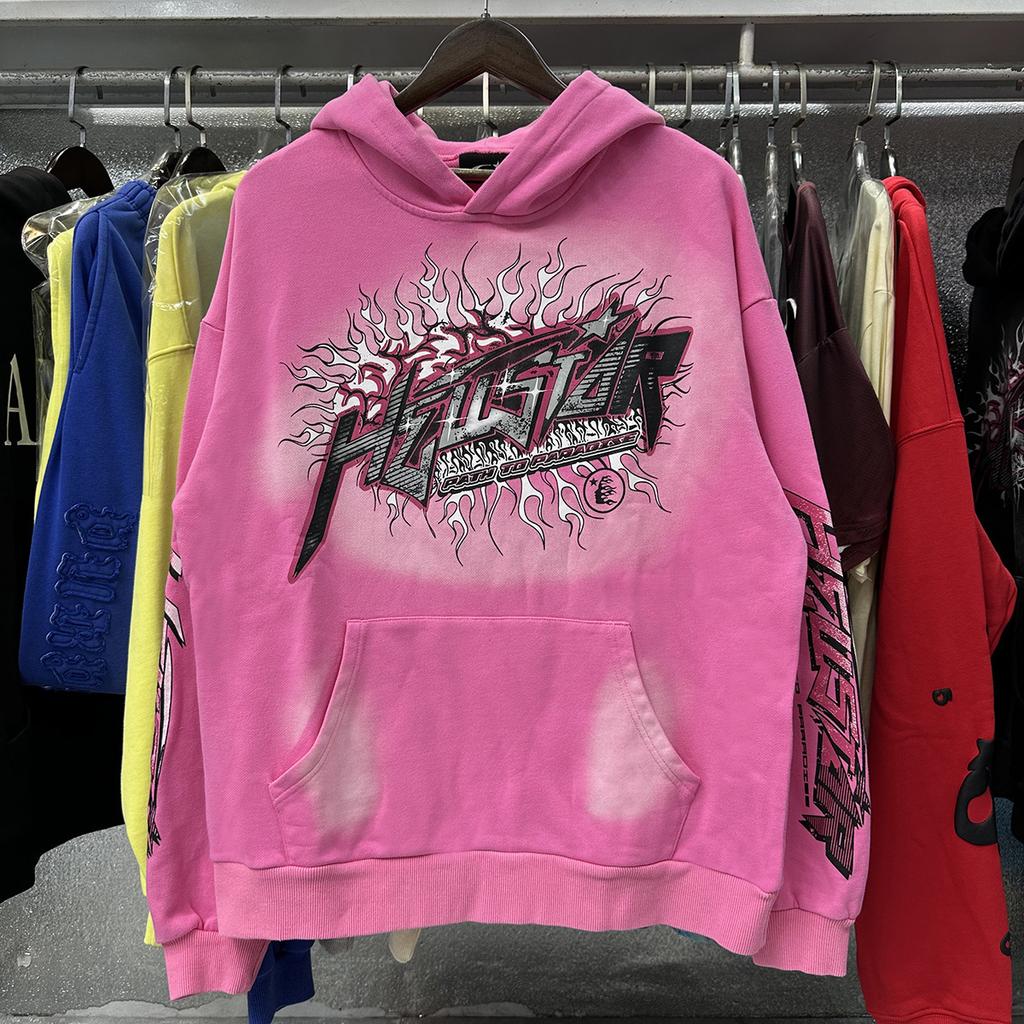 [Autumn and Winter Series] Fog High Street Washing Water Old Heavy Industry Head Printing Casual Sweater Couple Hoodie