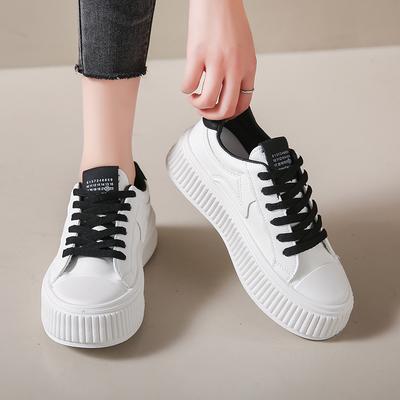 Neue Damen Little White Shoes Vielseitige Dicke Sohle Sportliche Flache Lässige Board-Schuhe Plateau-Sneakers Zapatos para mujeres