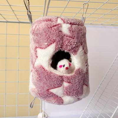 Thicken Hamster Hammock Velvet Plush Squirrel Beds Comfort Hanging Bird Nest  Cage Accessories