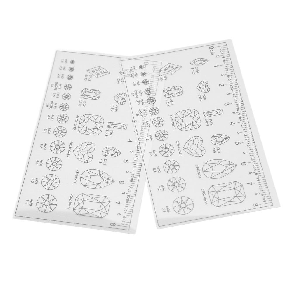 10pcs Ultra Thin Transparent Nail Ruler Soft Manicure Ruler Precision Nail Measuring Work
