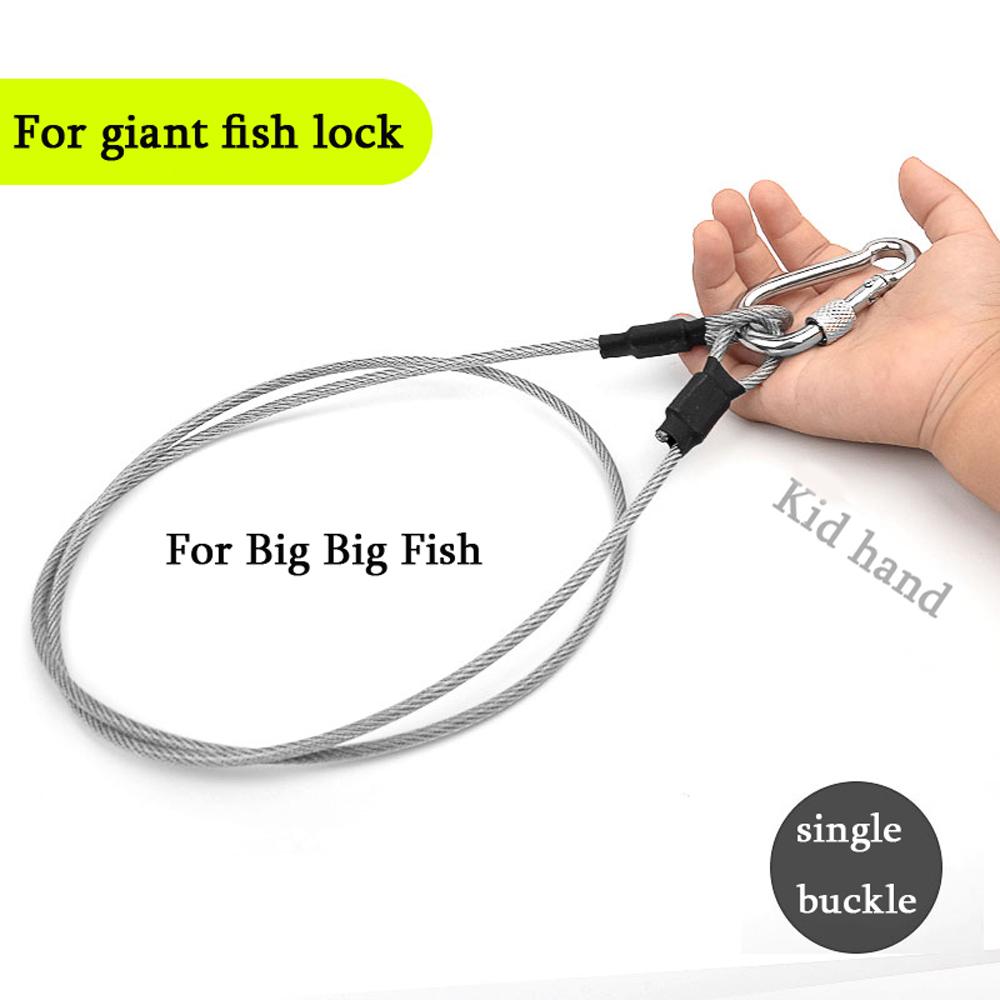 5m Snaps Fishing Lock Buckle for Giant Big Live Fish Tackle Accessories Stainless Steel Chain Stringer Float Sea Bass Lure Live Fish Lock belt