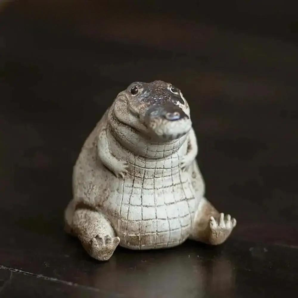 1 Stück Boutique Teetier Kleines Krokodil Teetier Ornament Handgefertigt Teezermonie Teespiel Finanzielle Teetisch Geschenk
