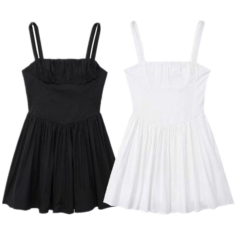 Fashion Style 2024 Amoi Women's Clothing Wide Camisole Temperament Wild Stylish Dress Short Skirt 5107301