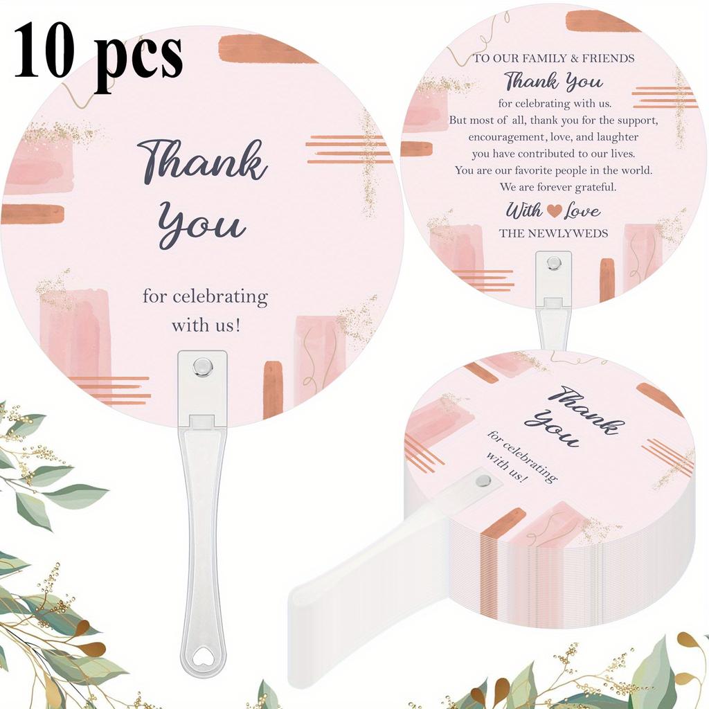 10 Pieces/set, Thank-you Gifts, Wedding Guest Fans, Photo Props, Wedding Party Decorations, Bachelor Party Photo Props, Anniversary, Birthday