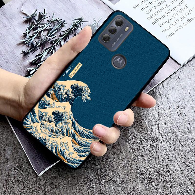 Great Wave Of Kanagawa Art Case For Motorola G84 G22 G32 G34 G52 G10 G20 G30 G60 G60S G13 G50 G54 G62 G53 G72 G85 G24 Power