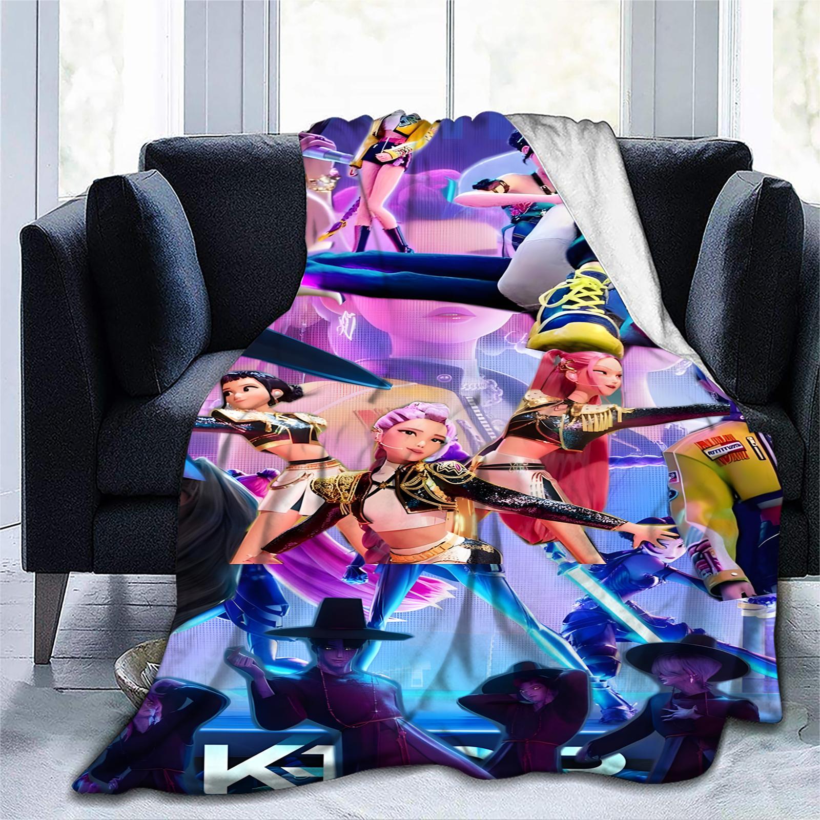 

70*100CM Flannel Digital Printed Blanket Conditioning Blanket Sofa Blanket Girl Gift One Size