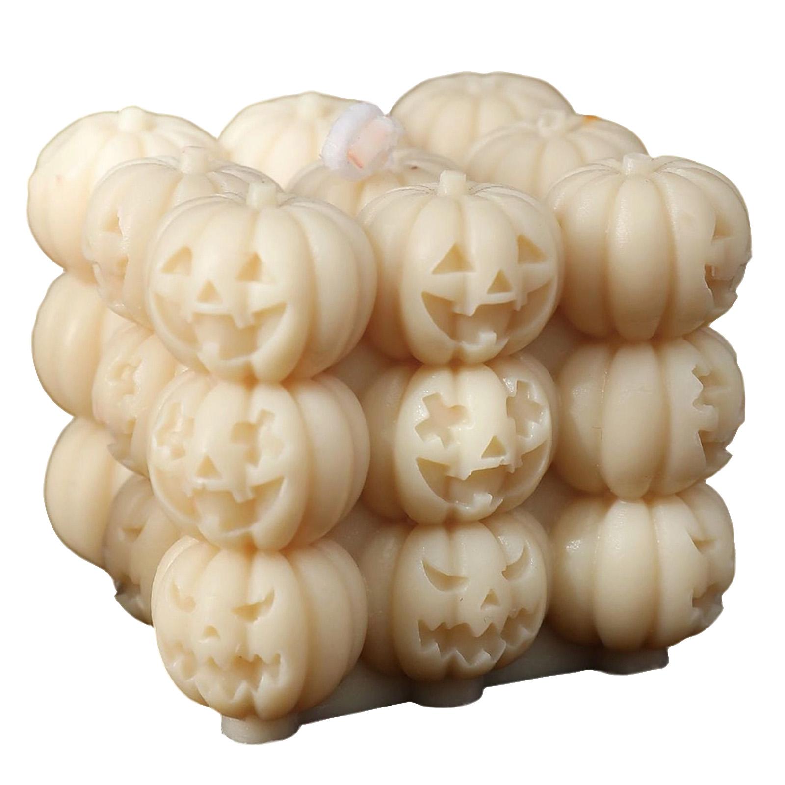 Halloween Pumpkin Scented Candle Creative Funny Home Decor Decoration One Size белый