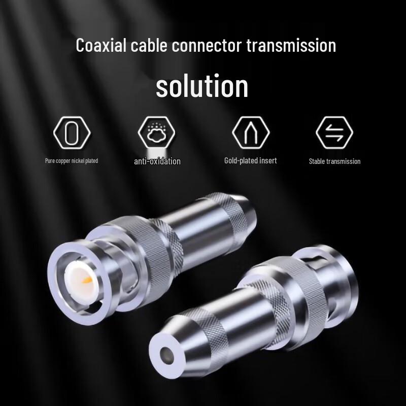 Hongji 75 Ohm BNC/E1 RF Video Connector (100-Pack)